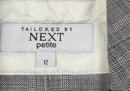 Next Women's Grey Petites Blazer Size 12 - Classic Fit