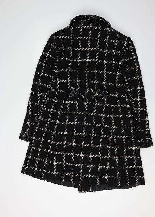Womens UK Size 10 Marks and Spencer Black Trench Coat