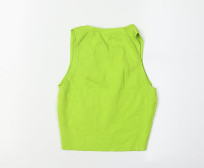 Womens UK Size 12 Zara Green Cropped Tank