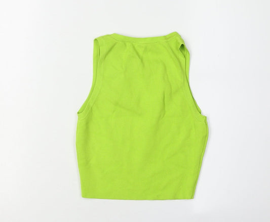 Womens UK Size 12 Zara Green Cropped Tank