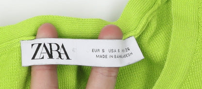 Womens UK Size 12 Zara Green Cropped Tank