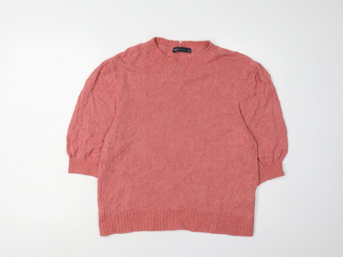 Womens UK Size 18 Marks and Spencer Pink Pullover Jumper