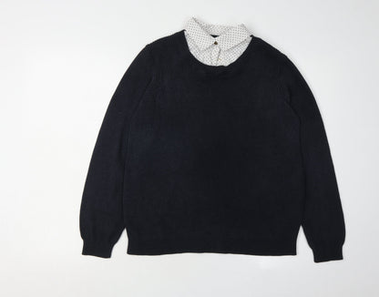 Womens UK Size 14 Marks and Spencer Black Pullover Jumper
