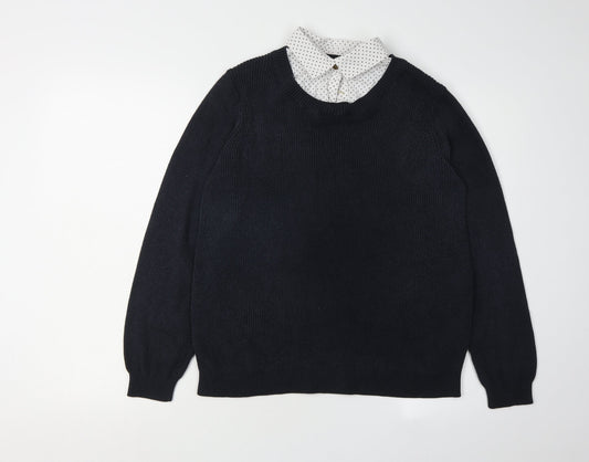 Womens UK Size 14 Marks and Spencer Black Pullover Jumper