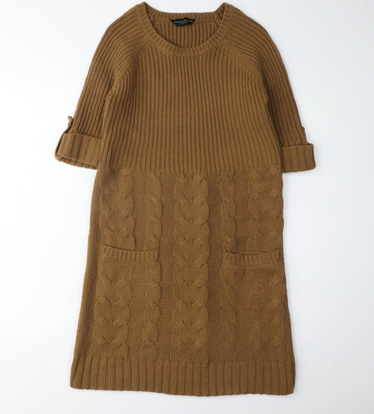 Dorothy Perkins Brown Jumper Dress, Size 10, Women’s Casual
