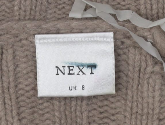 Womens UK Size 8 NEXT Beige Cardigan Jumper