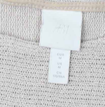 Womens UK Size M H&M Beige Pullover Jumper