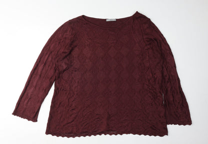 Womens UK Size 16 Marks and Spencer Red Pullover Jumper