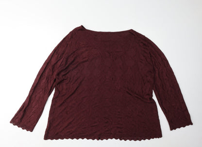 Womens UK Size 16 Marks and Spencer Red Pullover Jumper