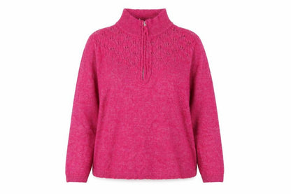 Womens UK Size 22 Damart Pink Henley Jumper