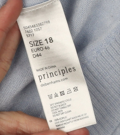 Womens UK Size 18 Principles Blue Pullover Jumper