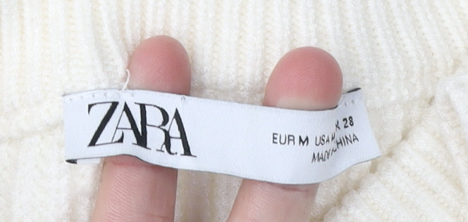 Womens UK Size M Zara Ivory Pullover Jumper
