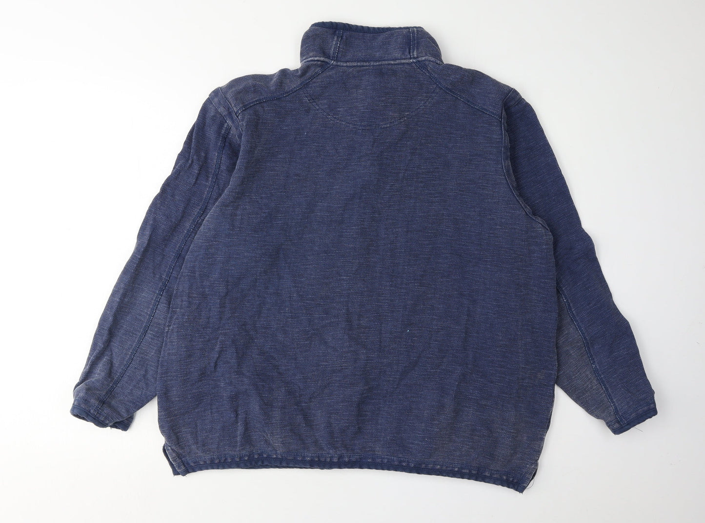 Mens UK Size XL Dunnes Blue 1/4 Zip Sweatshirt