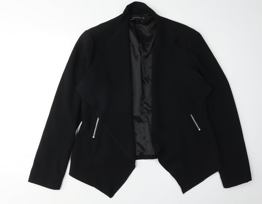 Zara Women's Black Blazer Size 12 Long Sleeve