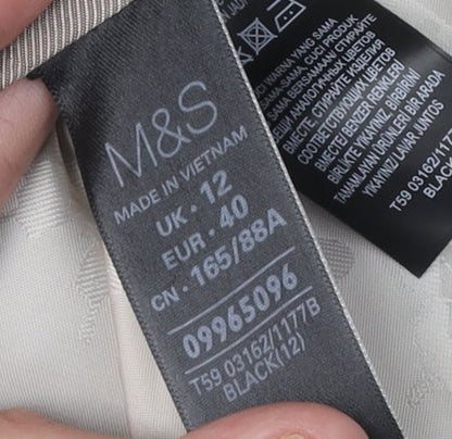 Marks and Spencer Women's Black Blazer Size 12 Regular Fit