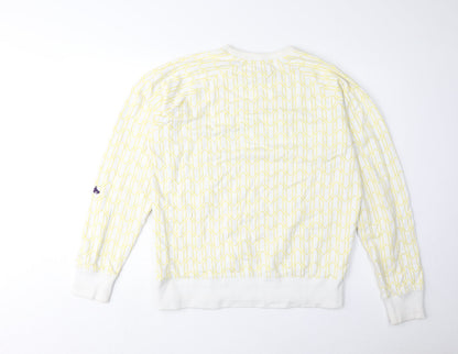 Money Unisex White L Pullover Sweatshirt - Logo Accent