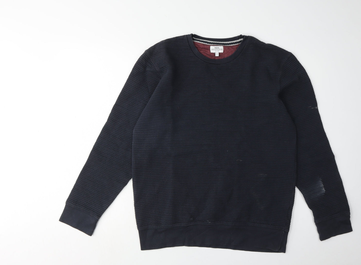 Mens UK Size M NEXT Black Pullover Sweatshirt