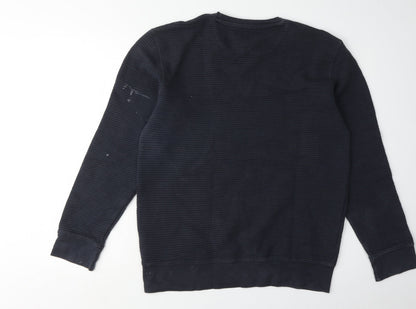Mens UK Size M NEXT Black Pullover Sweatshirt