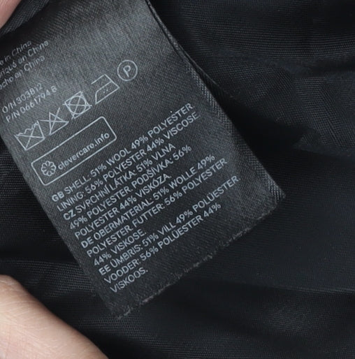 Womens UK Size 4 H&M Black Basic Jacket