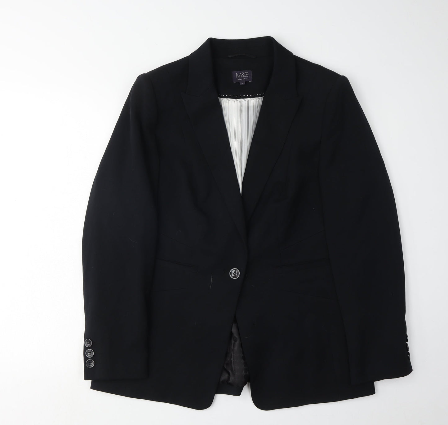 Marks and Spencer Women's Black Suit Jacket Size 16