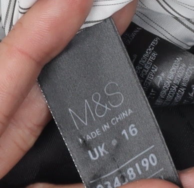 Marks and Spencer Women's Black Suit Jacket Size 16