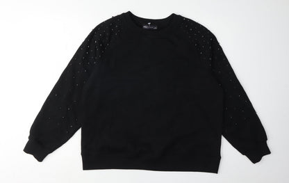 Womens UK Size M Marks and Spencer Black Pullover Sweatshirt