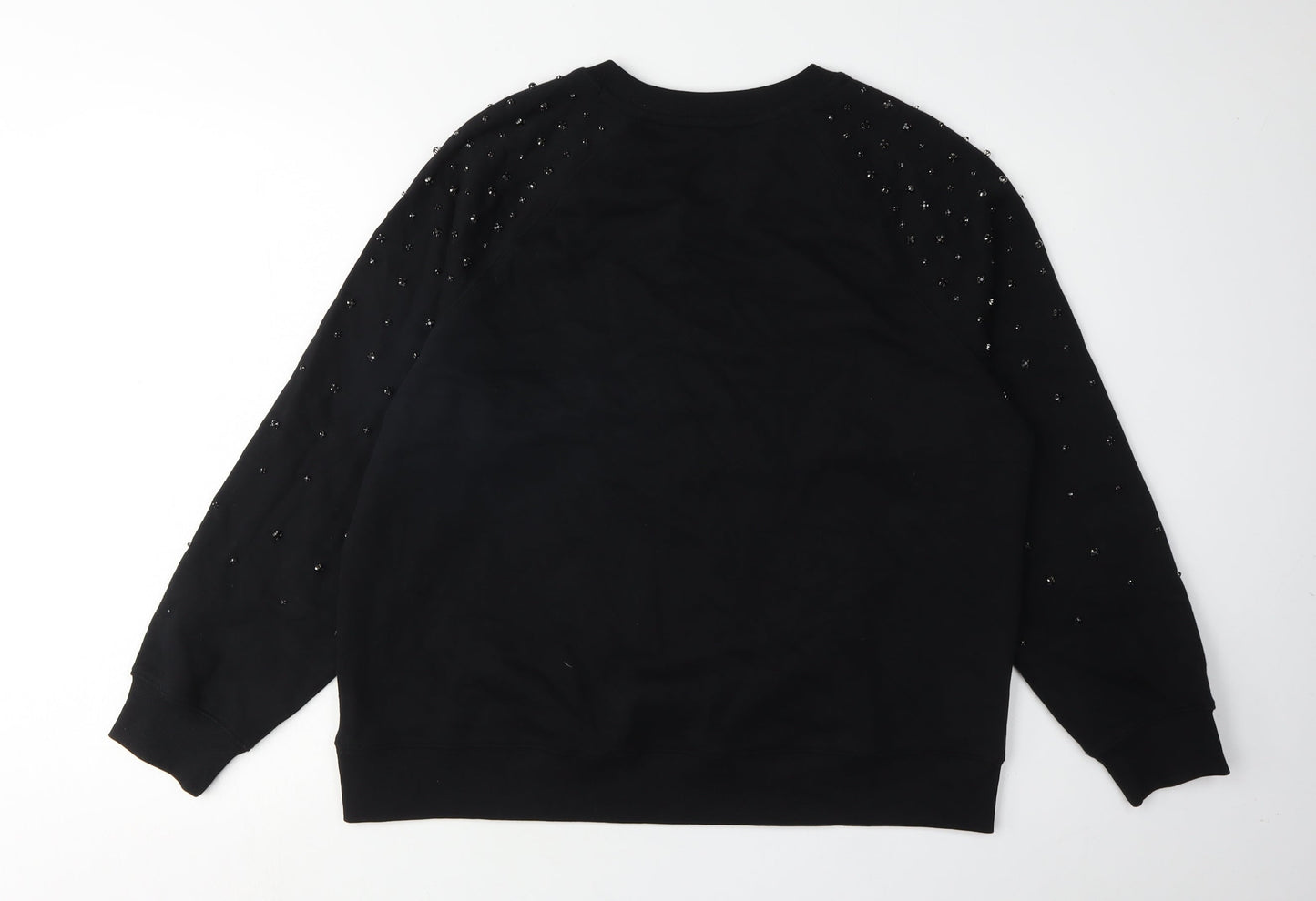Womens UK Size M Marks and Spencer Black Pullover Sweatshirt