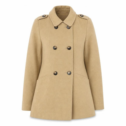 Womens UK Size 10 NEXT Beige Pea Coat