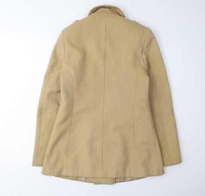Womens UK Size 10 NEXT Beige Pea Coat