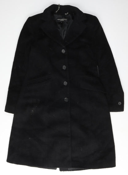 Womens UK Size S Four Seasons London Black Overcoat