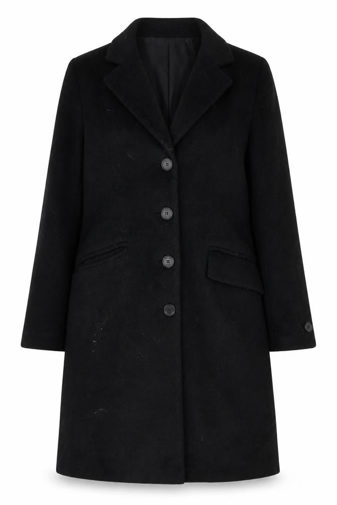 Womens UK Size S Four Seasons London Black Overcoat