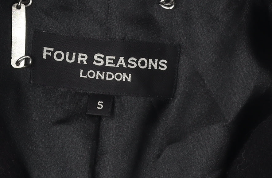Womens UK Size S Four Seasons London Black Overcoat