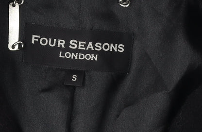 Womens UK Size S Four Seasons London Black Overcoat