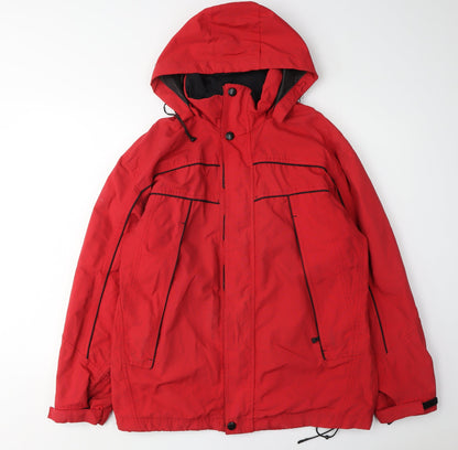 Mens UK Size S Crane Sports Red Parka Coat