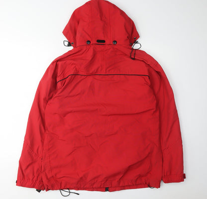 Mens UK Size S Crane Sports Red Parka Coat