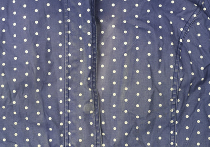 Laura Ashley Women's Blue Polka Dot Hooded Jacket