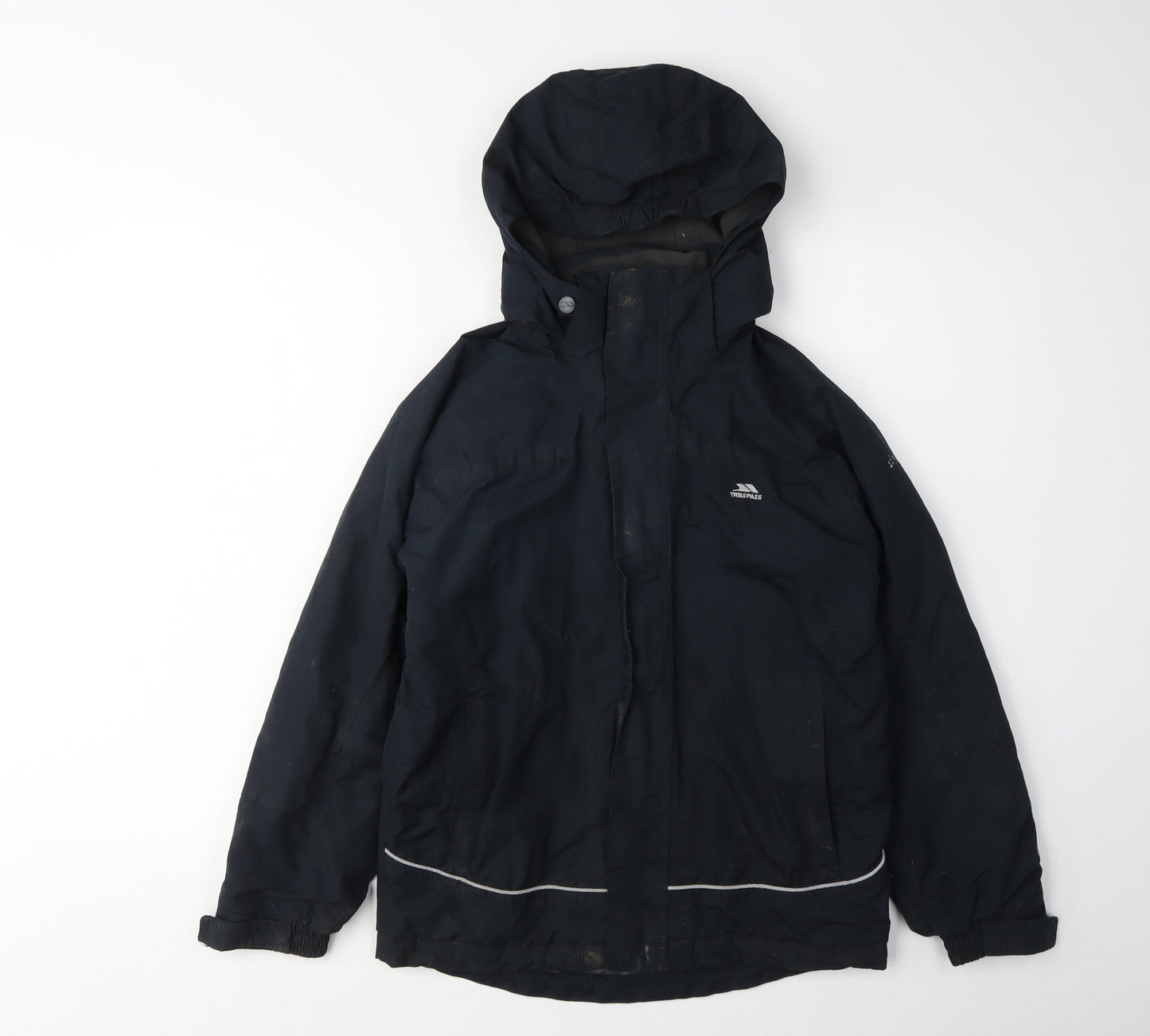 Trespass Boys Black Waterproof Hooded Jacket 9-10 Years