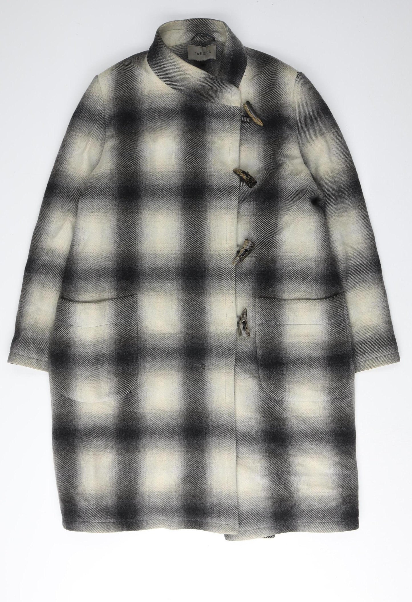 Womens UK Size 12 Jaeger Grey Overcoat