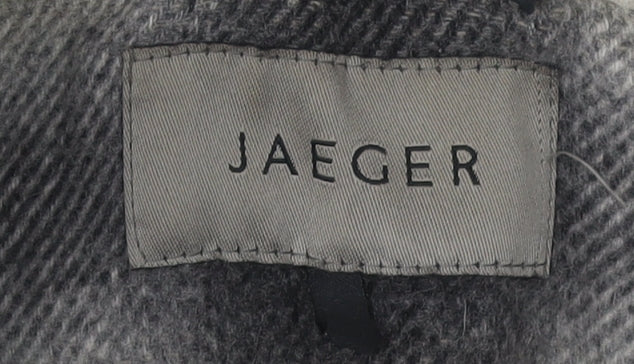 Womens UK Size 12 Jaeger Grey Overcoat