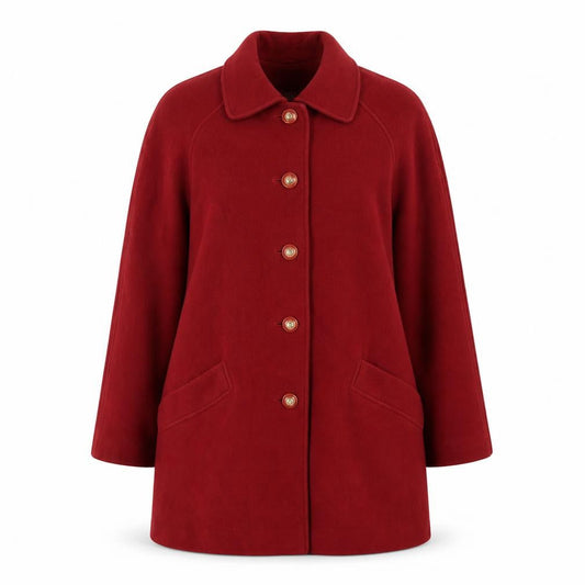 Womens UK Size 14 Eastex Red Overcoat