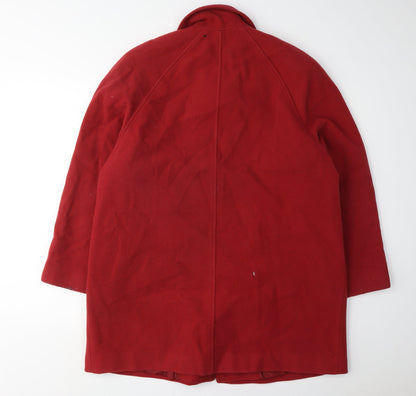 Womens UK Size 14 Eastex Red Overcoat