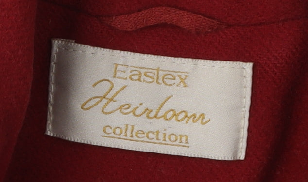 Womens UK Size 14 Eastex Red Overcoat