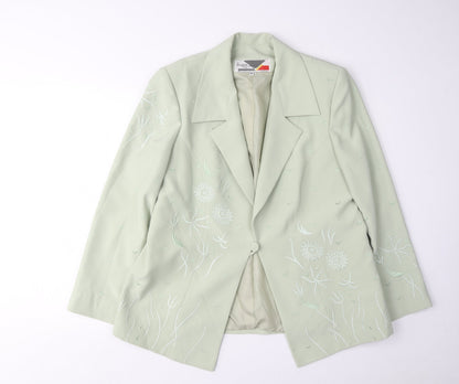 Georgette Fashion Women's Green Blazer, Size 18