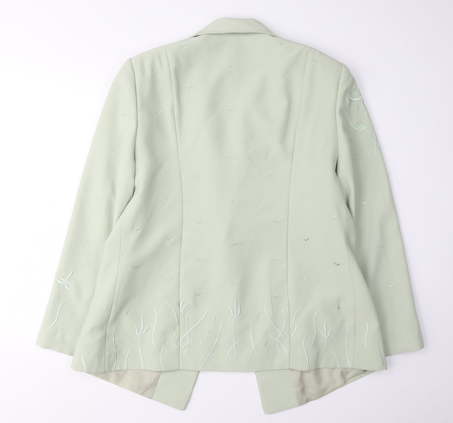 Georgette Fashion Women's Green Blazer, Size 18