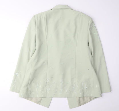 Georgette Fashion Women's Green Blazer, Size 18