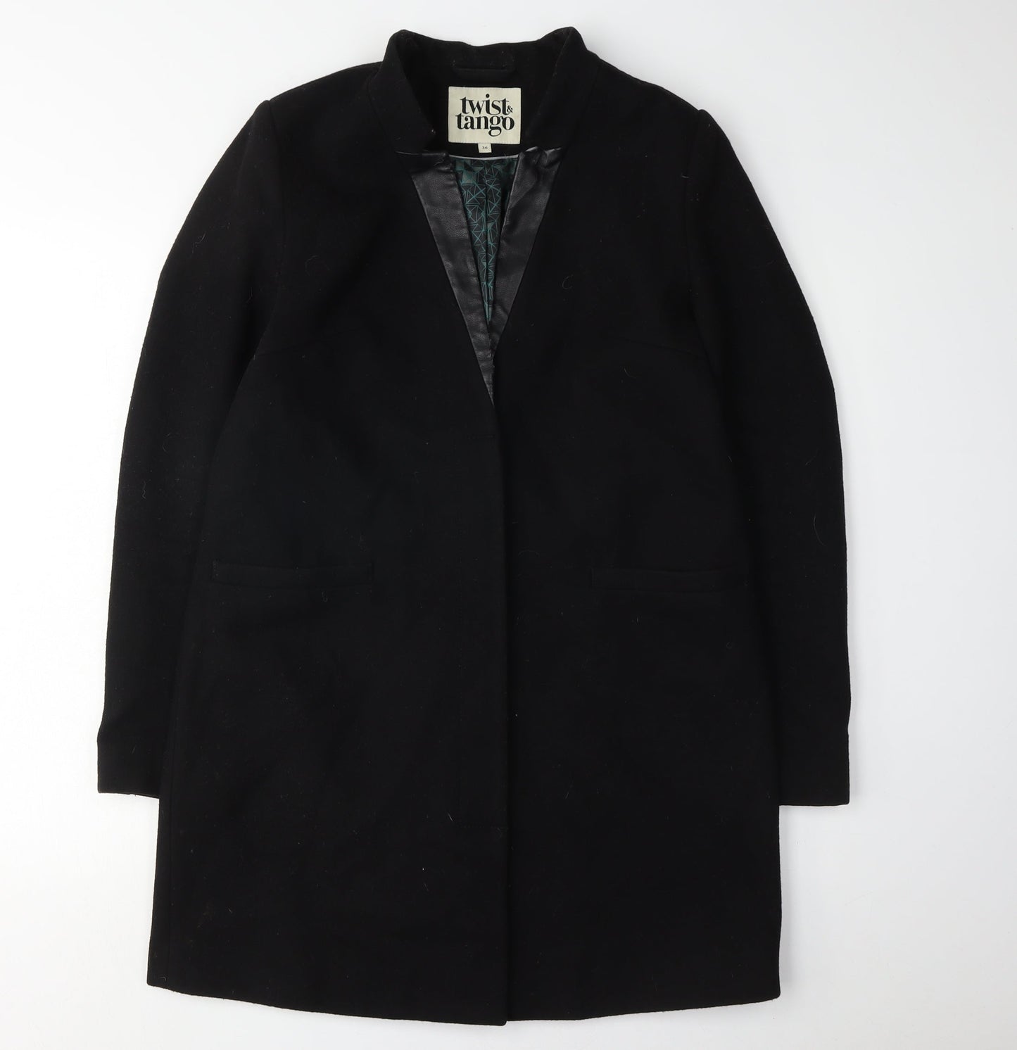 Twist & Tango Women's Black Wool Overcoat Size 8