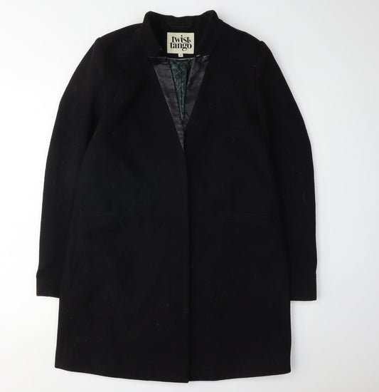 Twist & Tango Women's Black Wool Overcoat Size 8