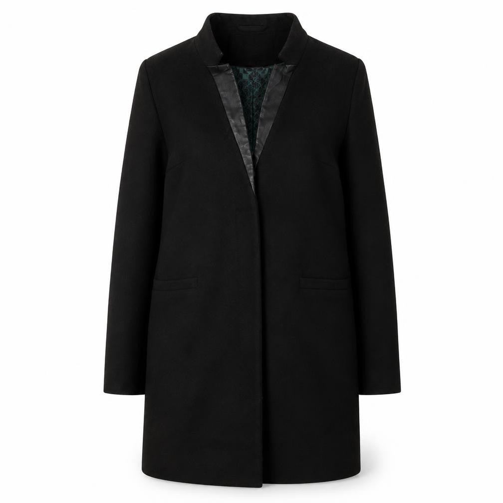 Twist & Tango Women's Black Wool Overcoat Size 8