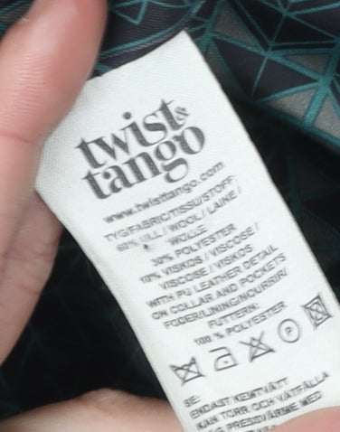 Twist & Tango Women's Black Wool Overcoat Size 8