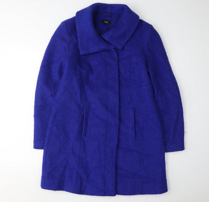 Womens UK Size 14 M&Co Blue Overcoat